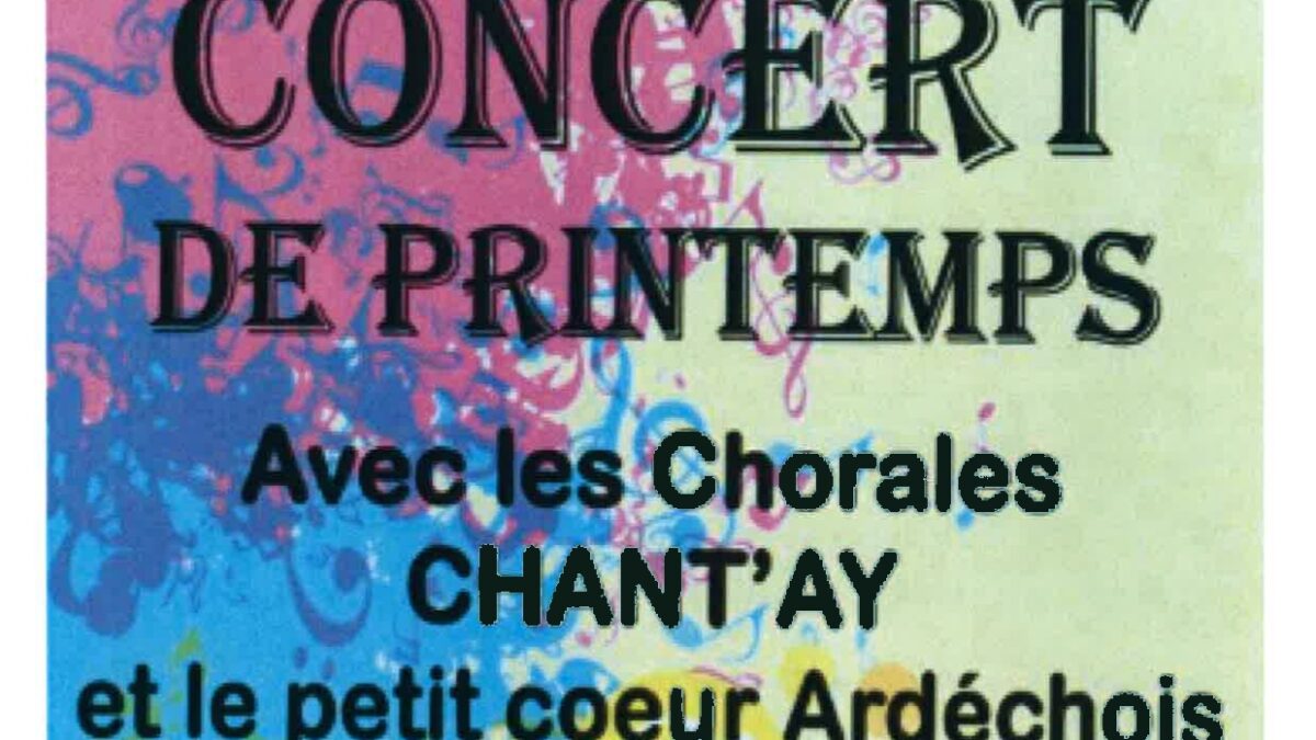 Chorale Chant Ay dim 26 Mars 16h