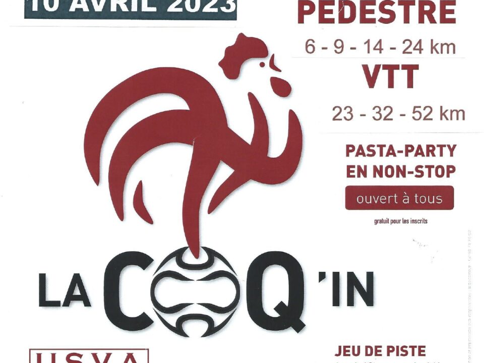 RANDONNEE PEDESTRE ET VTT Lundi 10 avril de 8hà15h Salle F. BERTRAND