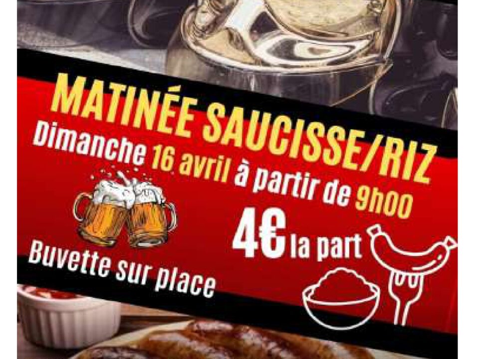 Matinée Saucisses/Riz Dimanche 16 avril