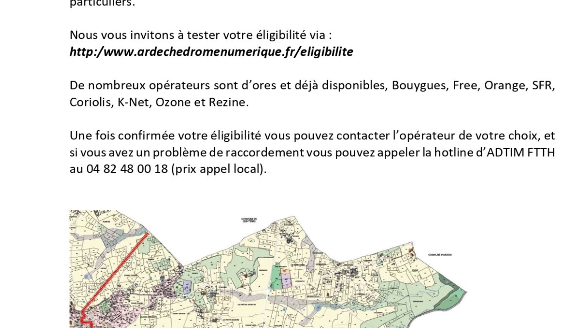 La fibre optique est là